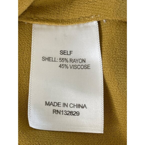 LPA Revolve Womens‎ Mustard Yellow Tie-Front Strapless Top Adjustable Size Small - Picture 7 of 9